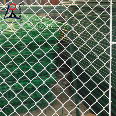 Heavy Duty 9 Gauge Galvanized Cyclone Wire Mesh Chain Link Fence Panels With Fittings
