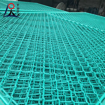 PVC Coated Chain Link Fence Panels Hot Dipped Galvanized Wire Mesh