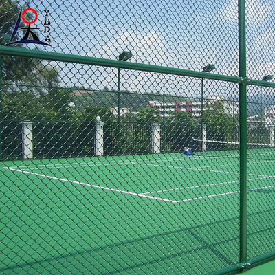 Heavy Duty 9 Gauge Galvanized Cyclone Wire Mesh Chain Link Fence Panels With Fittings
