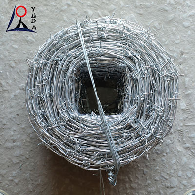 14 Gauge PVC Coated Barbed Wire Galvanized Decorative Barbed Wire Roll