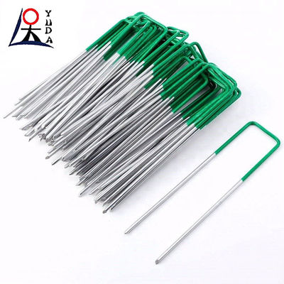 Half Painted And Half Galvanized Ground Pin Ground Stake Sod Staple